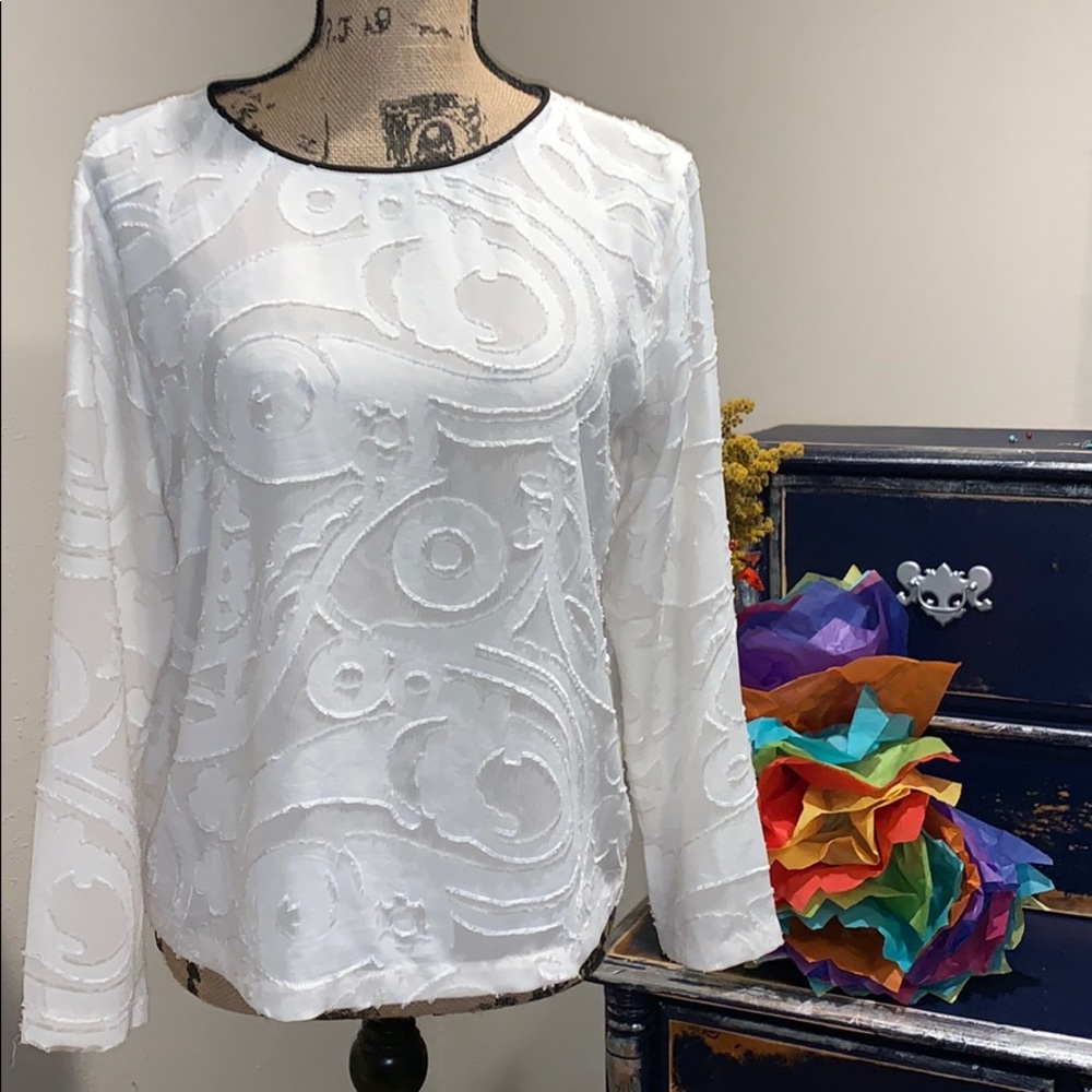 Ann Taylor Loft Cream Blouse